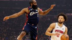 [腾讯全场集锦]🏀抢七！活塞客胜骑士扳成3-3 杜伦15+11 哈登23+7+4断+8失误