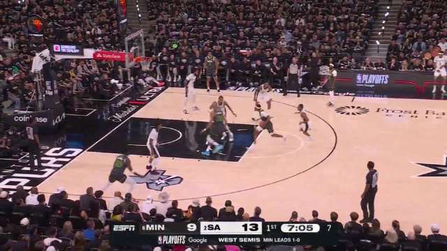 05月07日NBA季后赛西部半决赛G2 森林狼 - 马刺 全场录像